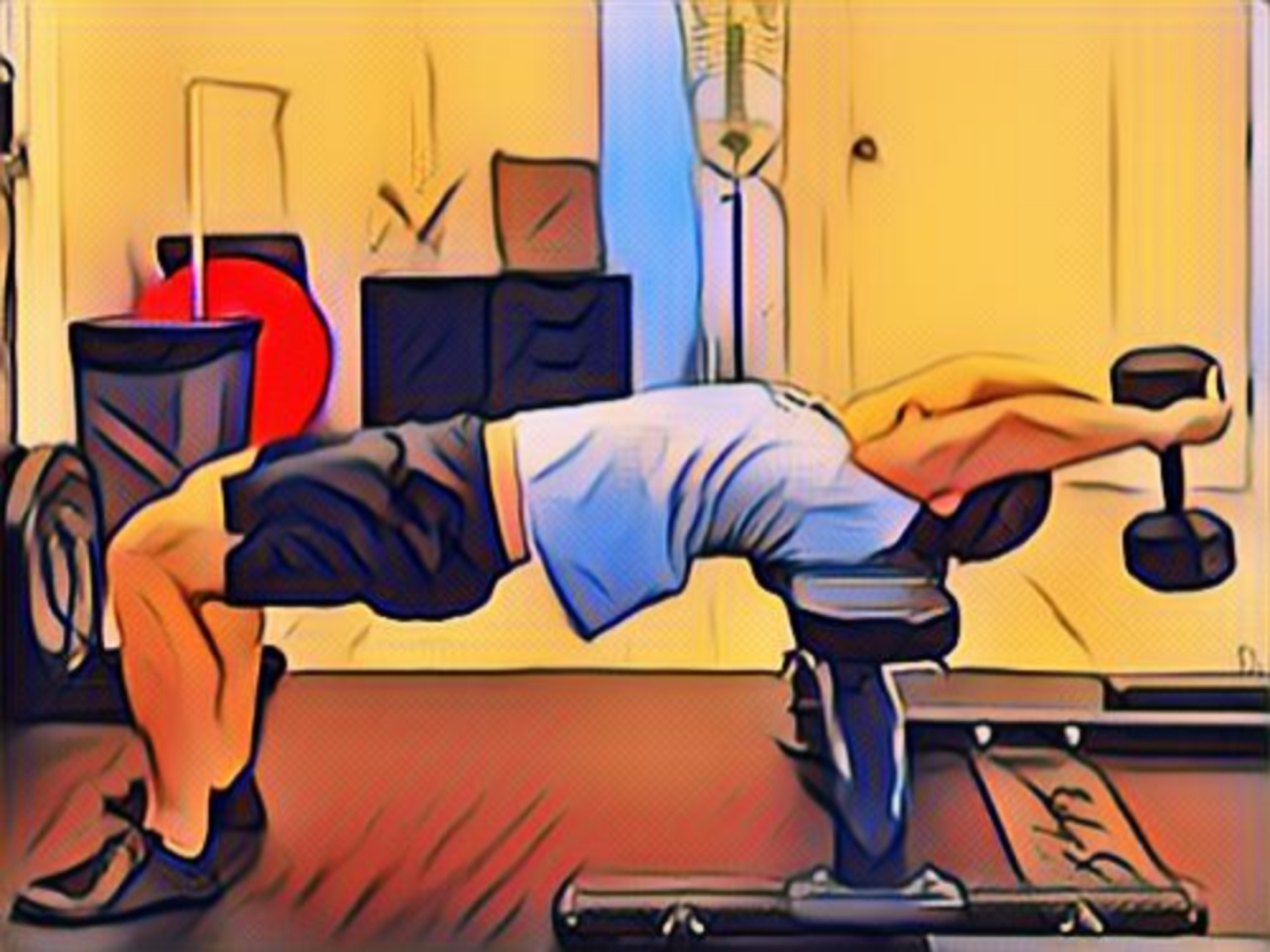 Dumbbell pullover image 